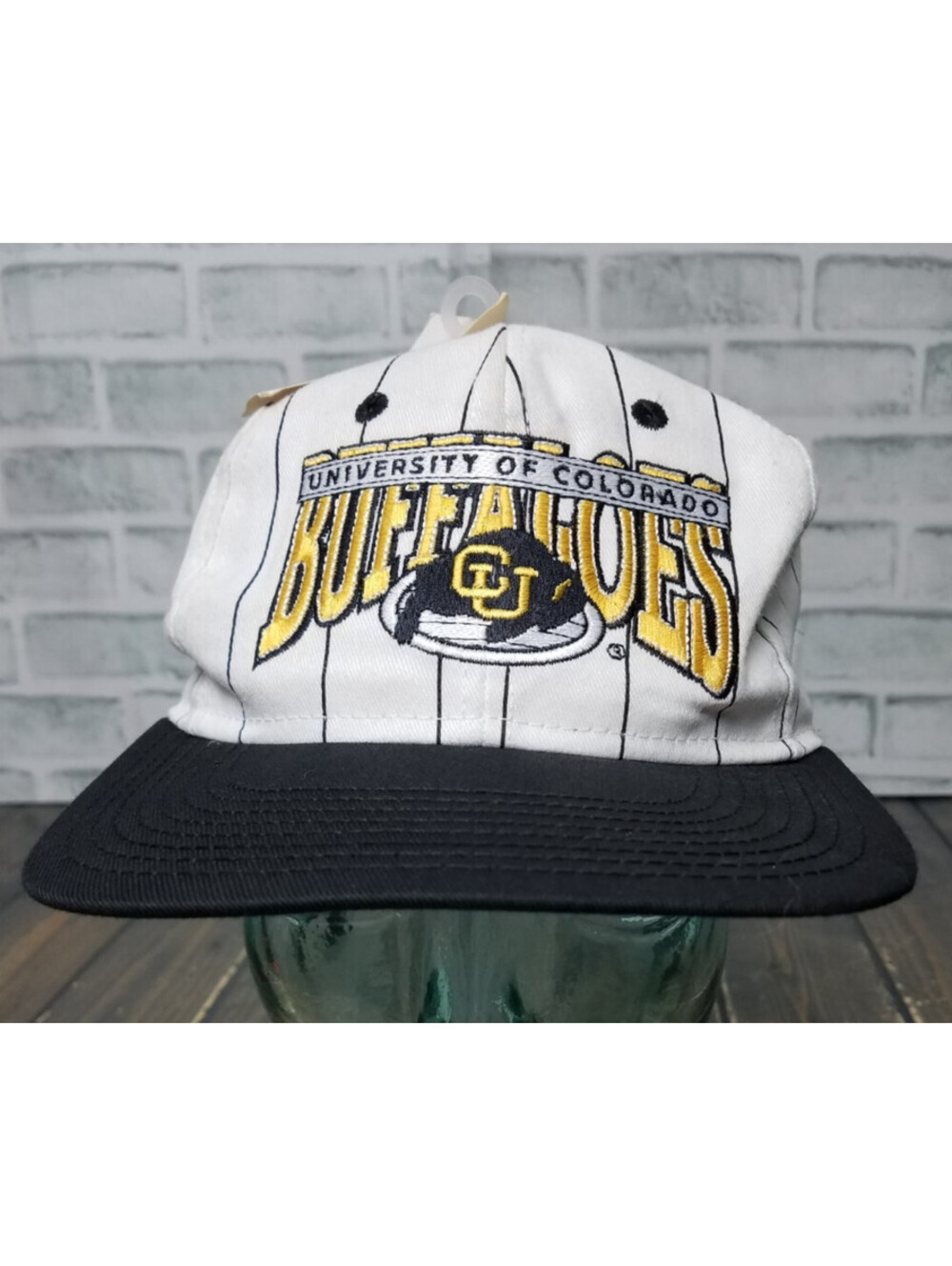 NEW Vintage University of Colorado Buffaloes Snapback Pinstripe Hat Cap USA Made